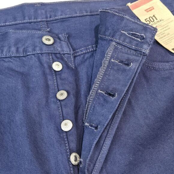 Levi's 501 Original 38x30 Jeans / Sits At Waist/Straight Leg - Ocean Cavern/ New - Picture 7 of 8